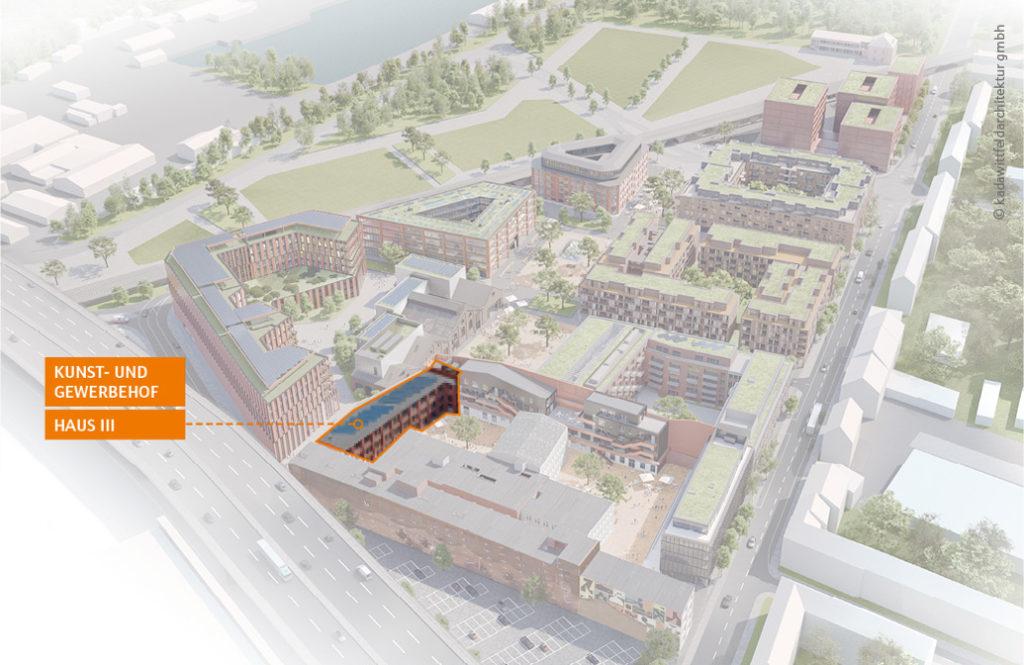 Cologneo Campus Köln Übersichtskarte Standort Kunst- und Gewerbehöfe auf dem Areal