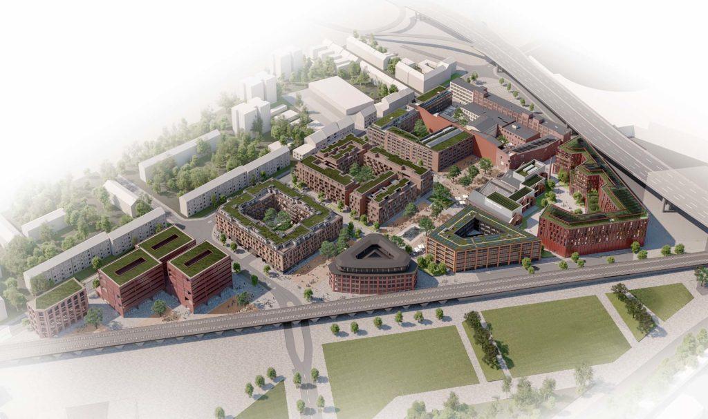Gewerbeflächen mieten in Köln - Cologneo Campus Köln Übersichtskarte Masterplan Eagle Eye Luftansicht Detailliert
